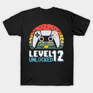 Level 12 Unlocked Vintage Retro Gaming T-Shirt